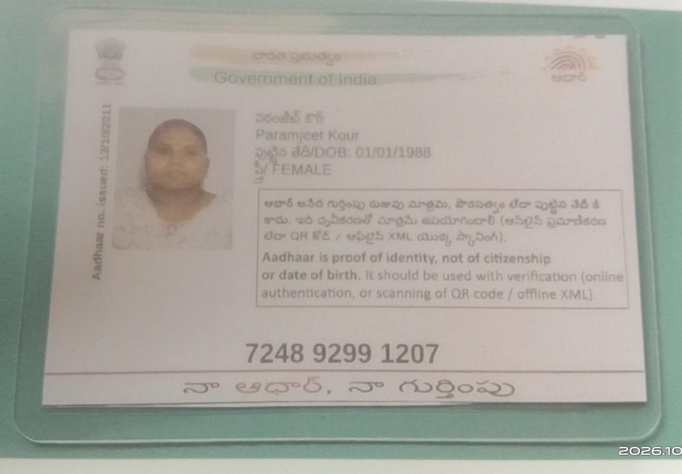 Mother Aadhaar