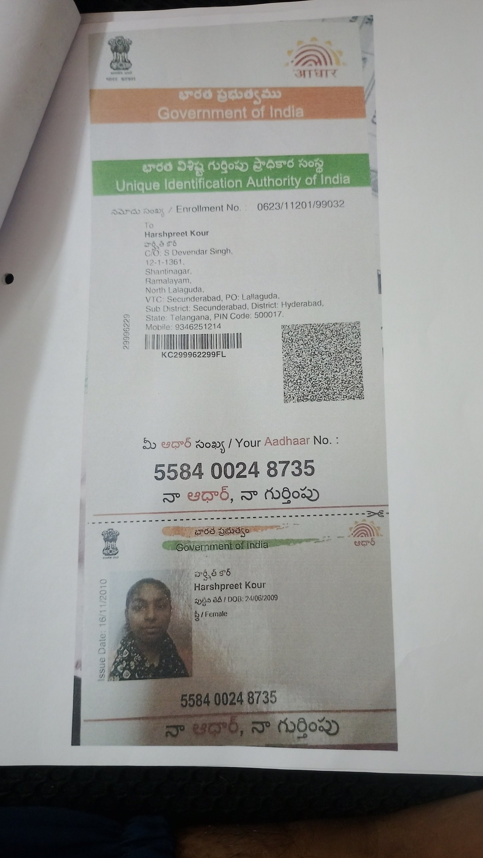 Mother Aadhaar