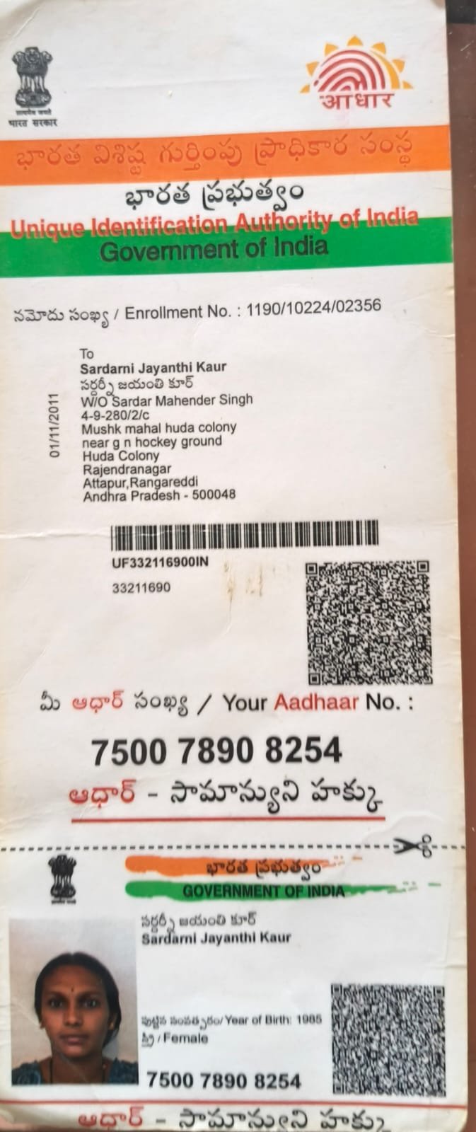 Mother Aadhaar