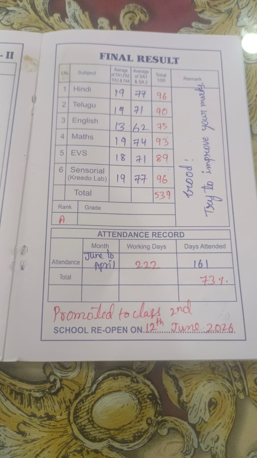 Report Card