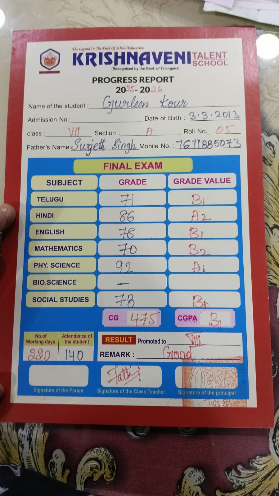 Report Card