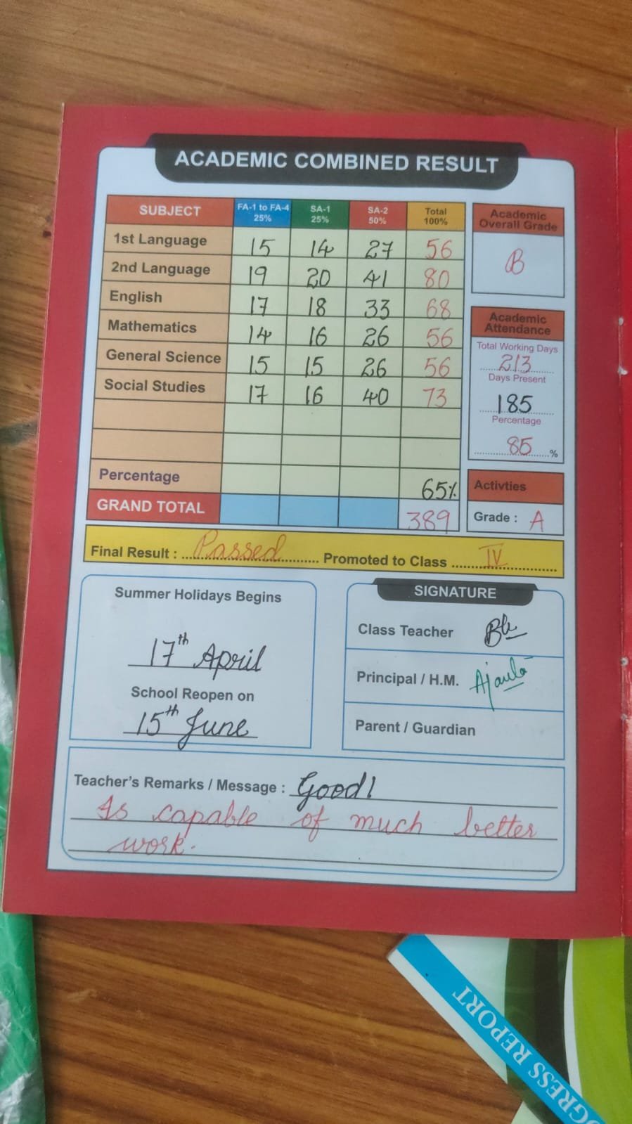Report Card