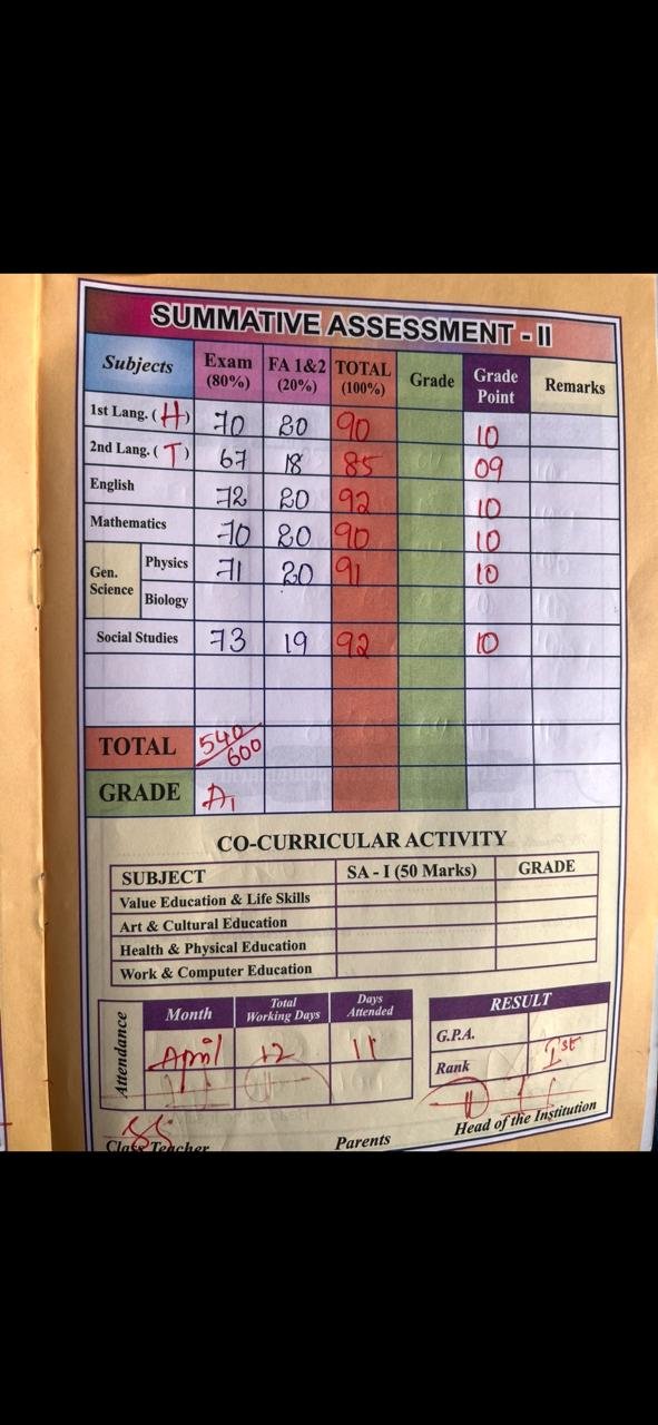 Report Card