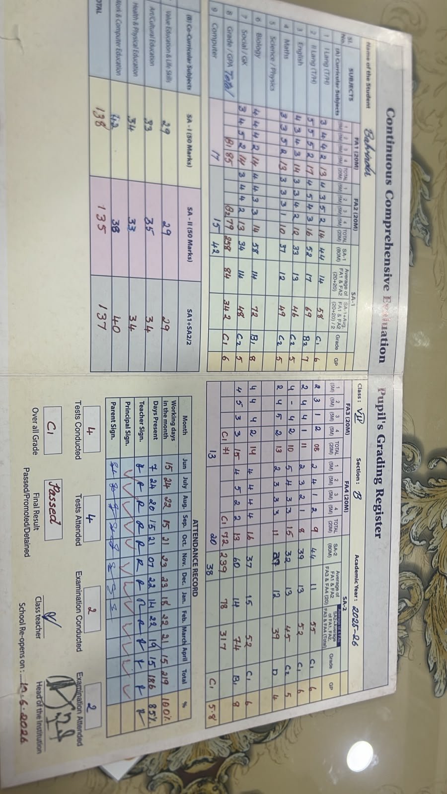 Report Card