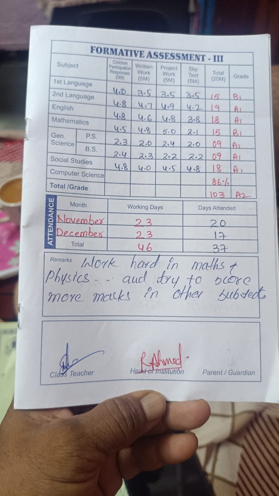Report Card