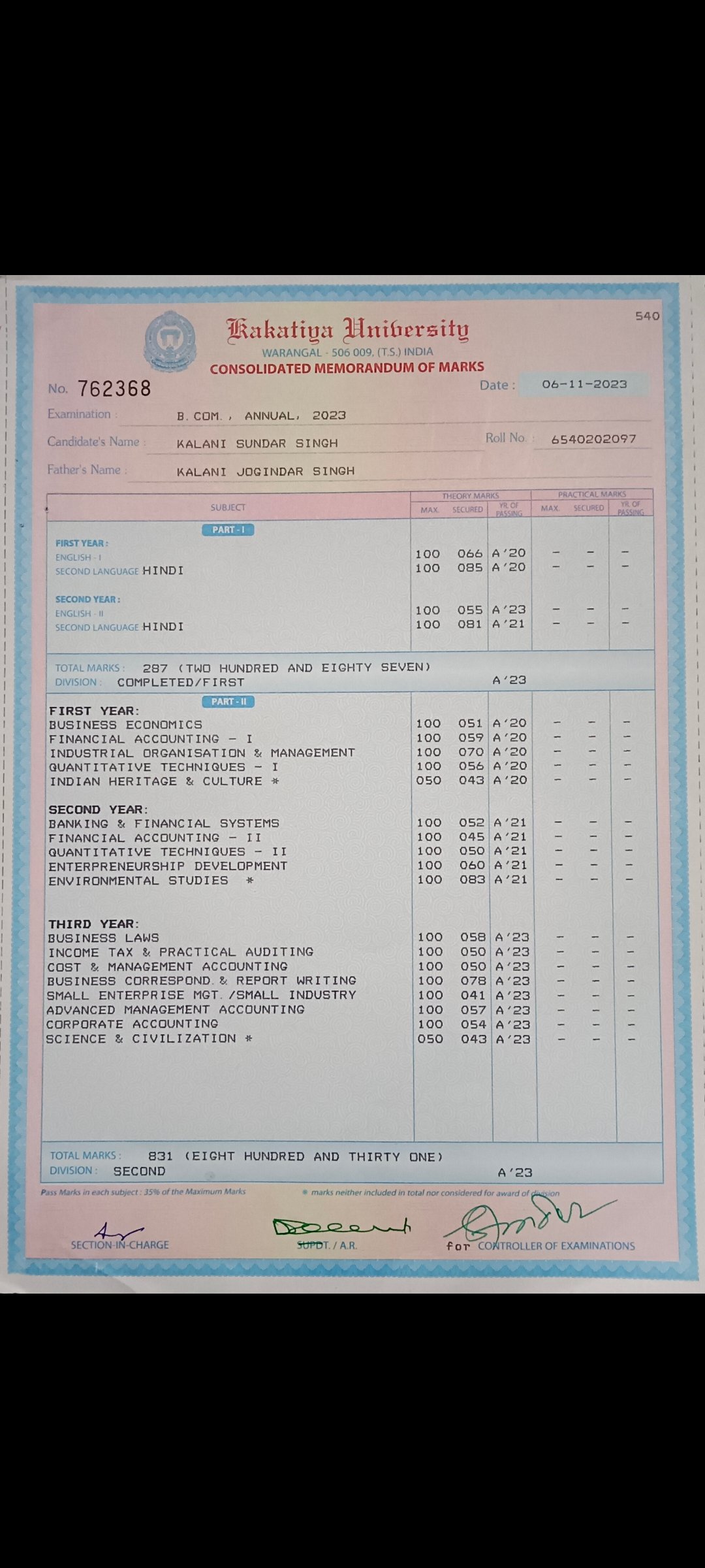 Report Card