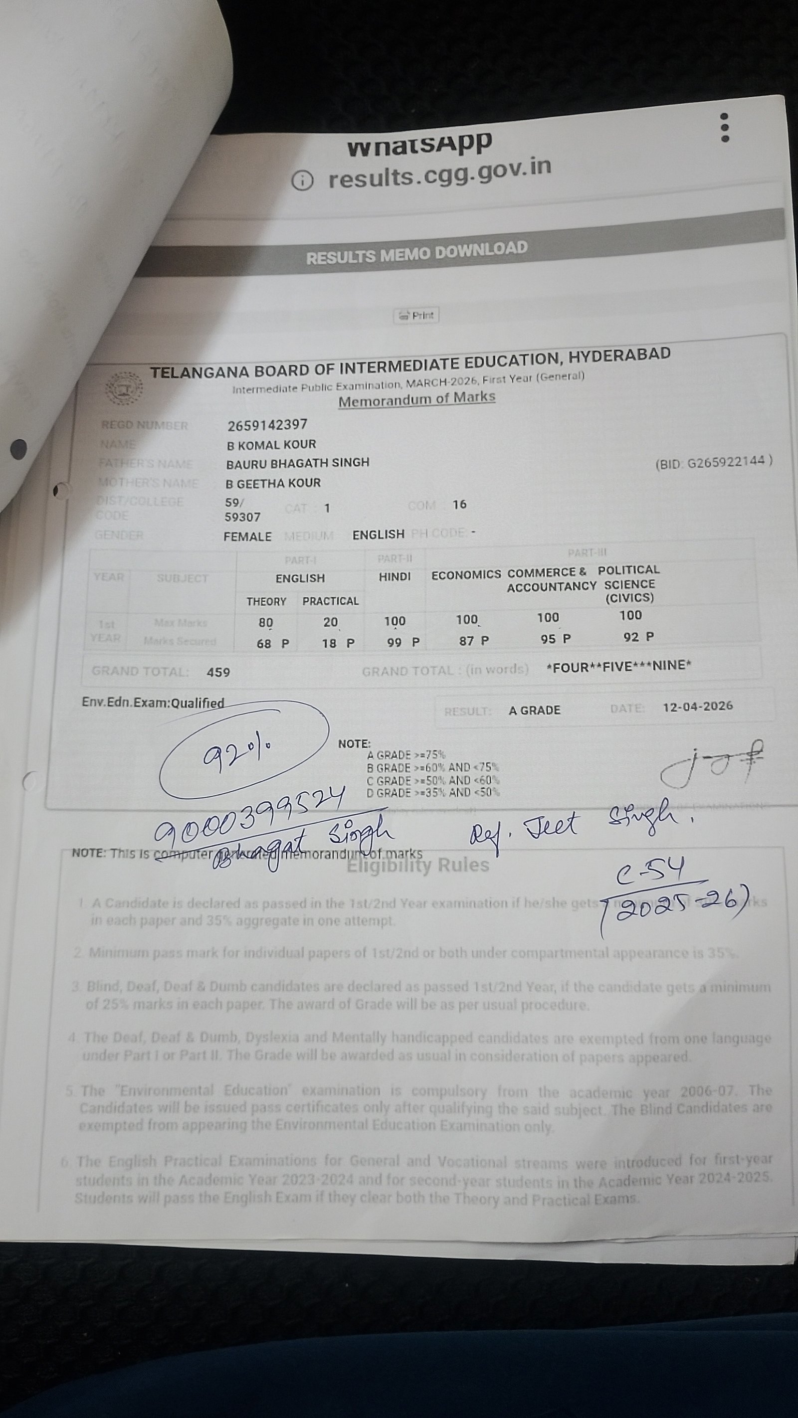 Report Card