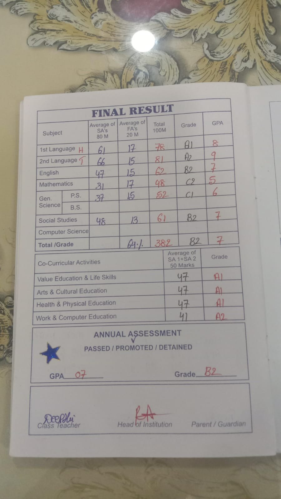 Report Card