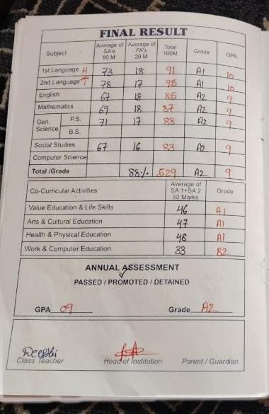 Report Card