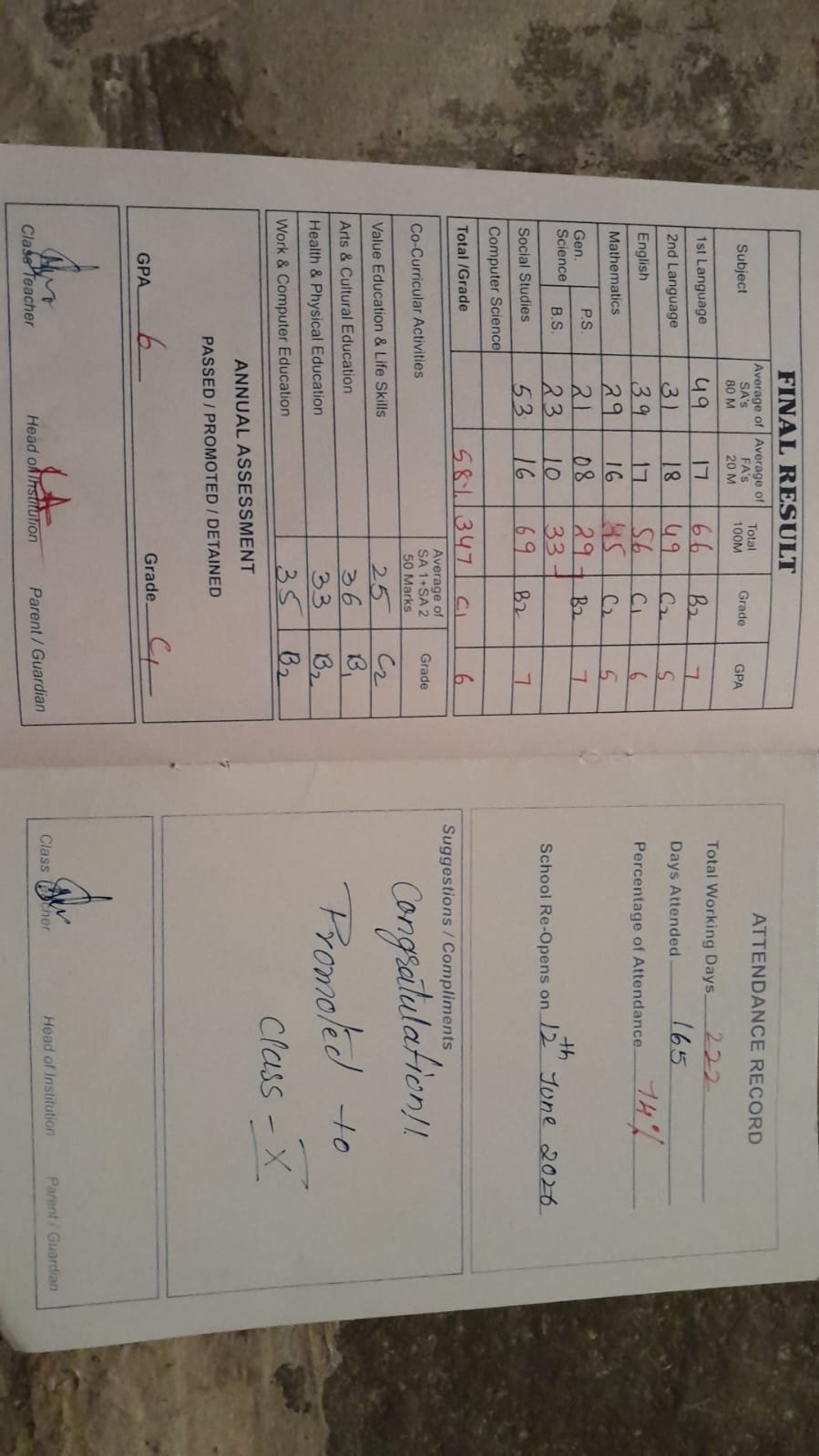 Report Card