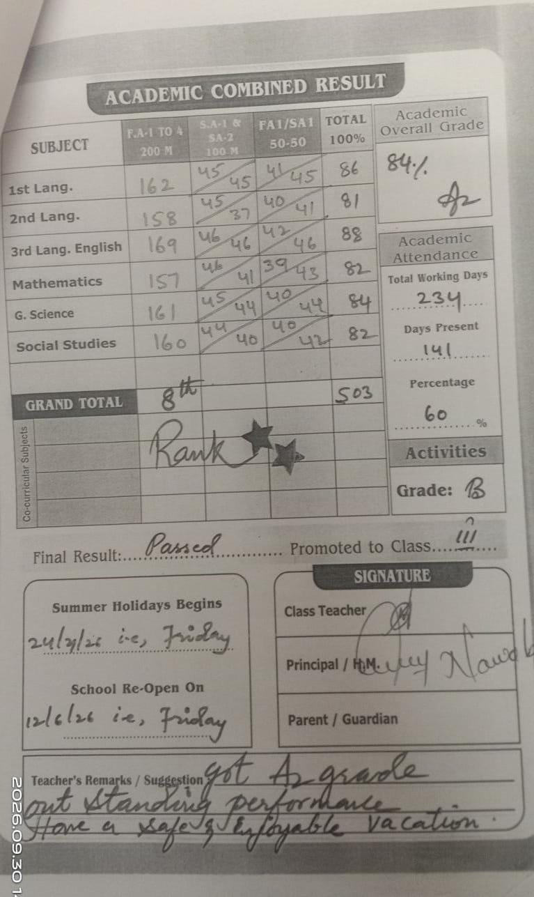 Report Card