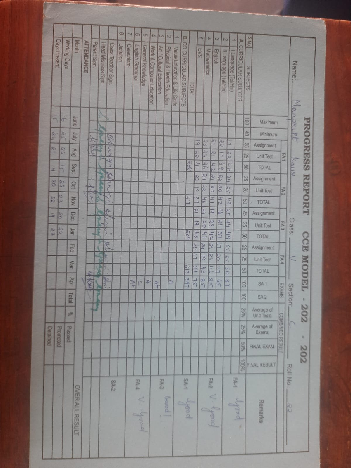 Report Card